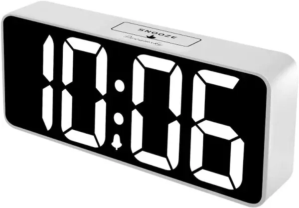 DreamSky Small Digital Alarm Clock for Bedroom, Large Big Numbers Display with