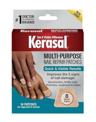 LOT OF 2 Kerasal Multi-Purpose Nail Repair Patches - 14ct NEW