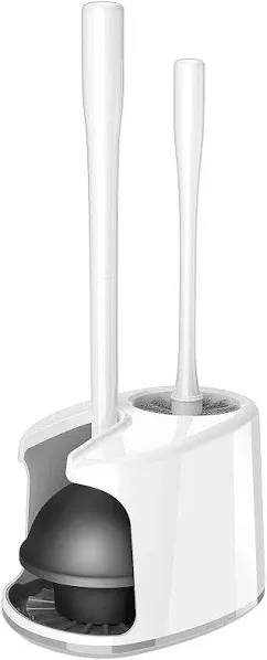 Toilet Plunger and Bowl Brush Combo for Bathroom Cleaning