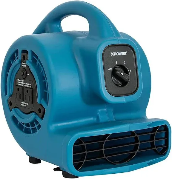 XPOWER P-80A Mighty Mini Air Mover 600 CFM Black