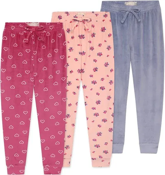 Btween Girls 3-Pack Velour Jogger Pant Set