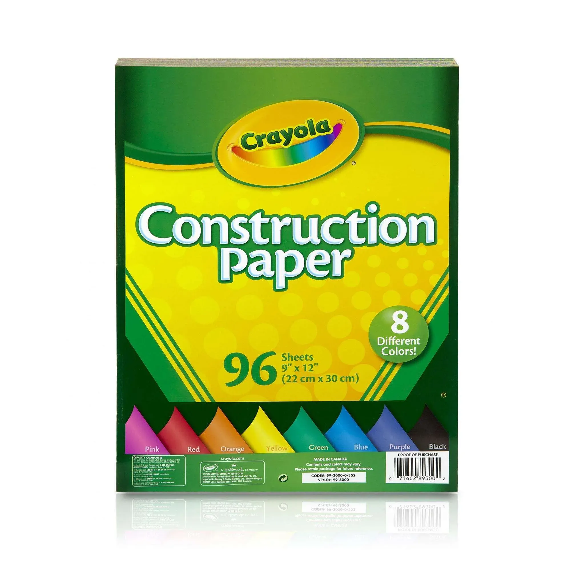 Crayola Construction Paper, 96 Sheets