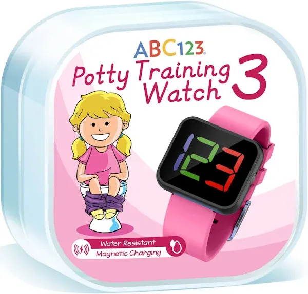 ABC123 Potty Training Watch 3 Baby Reminder Toilet Trainer 2023 Edition Blue