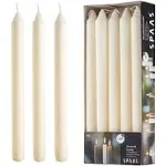 Rambue 9.5 inch Ivory Taper Candles - Set of 10 Cream Candlesticks - Dripless Ivory Candlesticks for Dinner Table, Home Decoration, Holidays - Cream