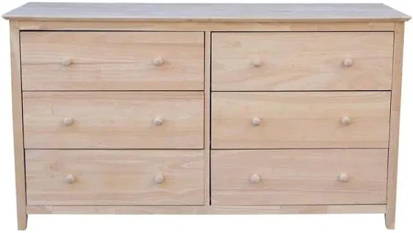 International Concepts 6 Drawer Dresser