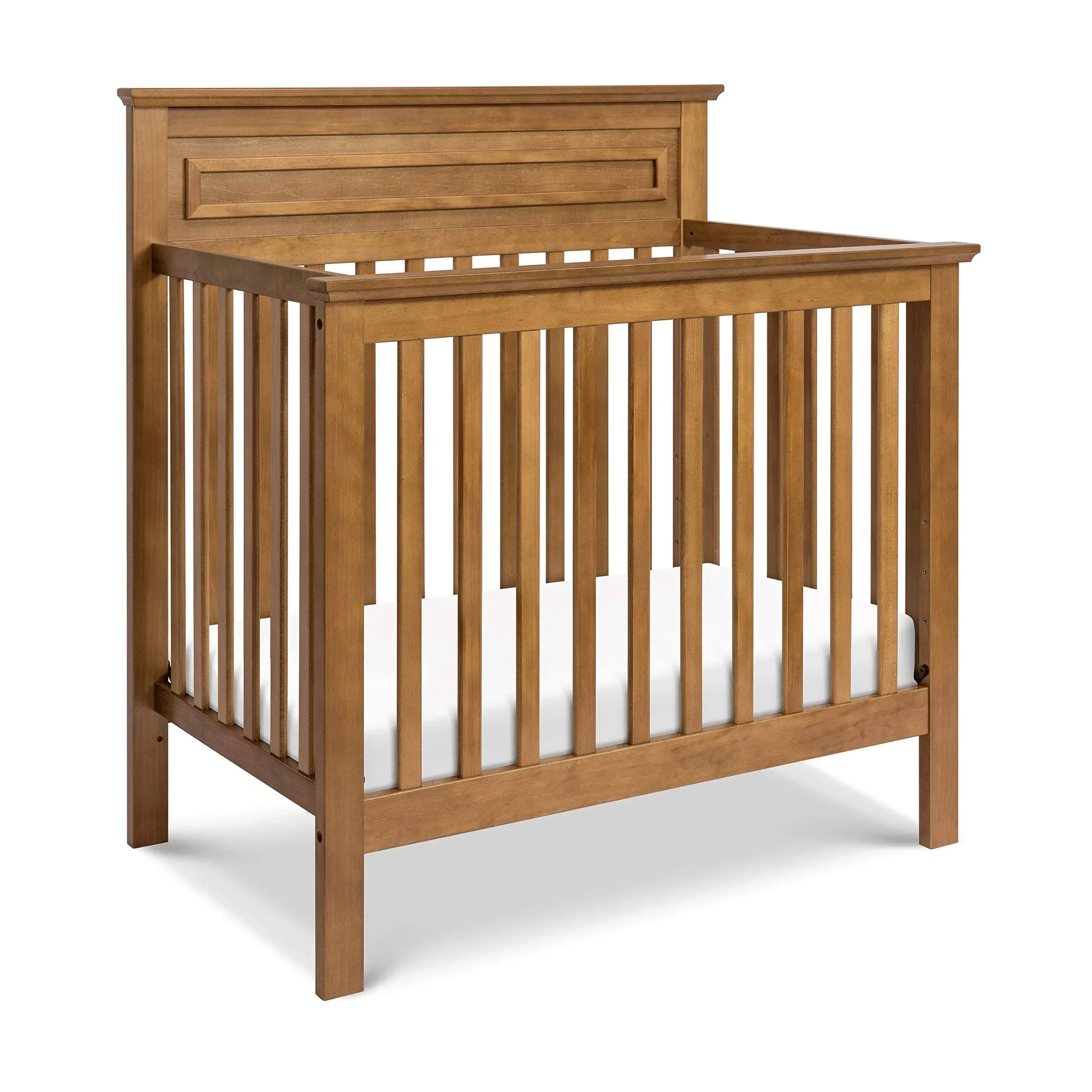 Autumn 4-in-1 Convertible Mini Crib in Chestnut, Greenguard Gold Certi