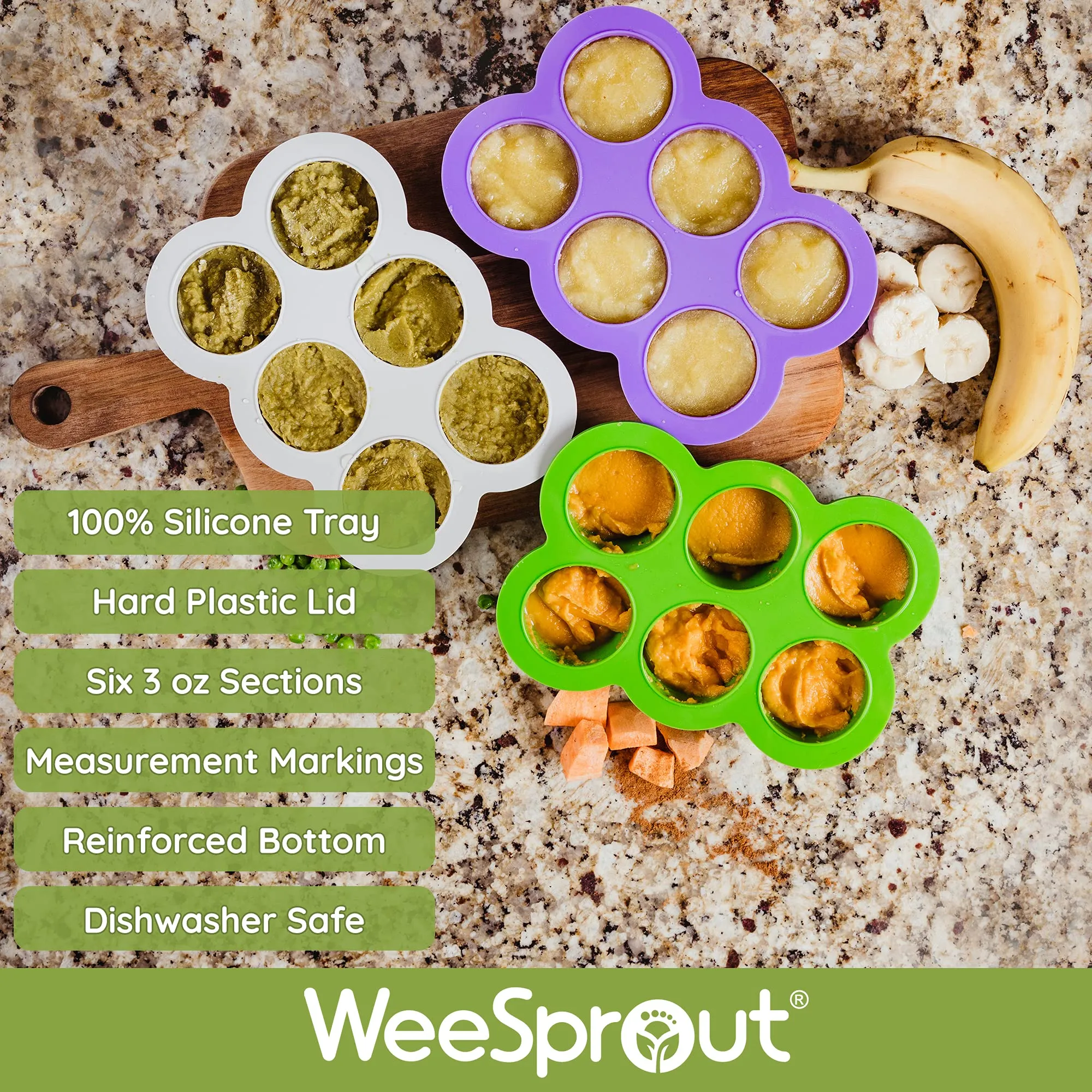 WeeSprout Silicone Baby Food Freezer Tray