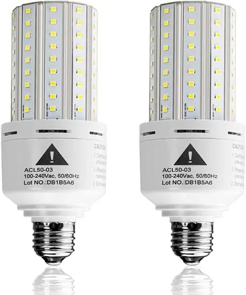 ZP 2-Pack Led Light Bulb 400W Equivalent 6250 Lumen 5000k Cool Daylight White...