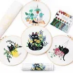 REEWISLY 4 pcs of Embroidery Starter kit with Patterns and Instructions, DIY ...