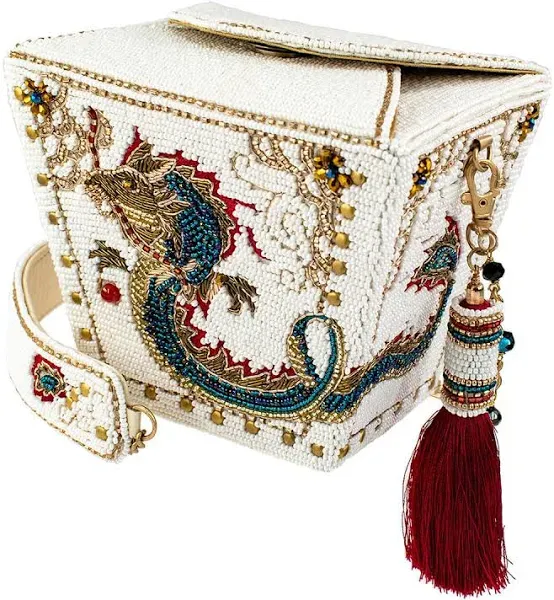 Mary Frances Noble Dragon Beaded Crossbody Handbag