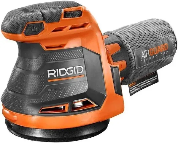 RIDGID Orbit Sander 6.42&#034;H x 8.50&#034;W x 6.46&#034;D Cordless Random Brushed in Orange