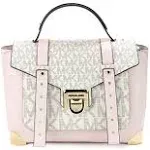 Michael Kors Manhattan Medium Powder Blush Multi PVC Top Handle Satchel Bag