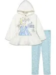 Disney Frozen 2 Toddler Girls' Fleece Ruffle Hoodie & Leggings Set - 5T