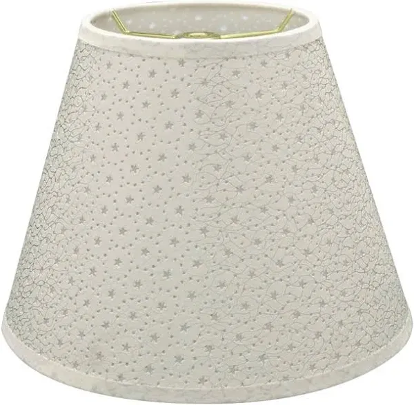 Aspen Creative 32424 Transitional Hardback Empire Shaped Spider Construction Lamp Shade in Ivory, 9" wide (5" x 9" x 7")