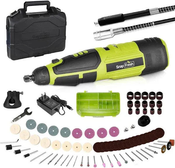 12V Cordless Rotary Tool Kit 7 speeds 77 Accessories 2 attachments