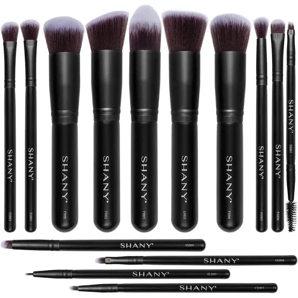 Shany Black Bombshell Makeup Brush Set