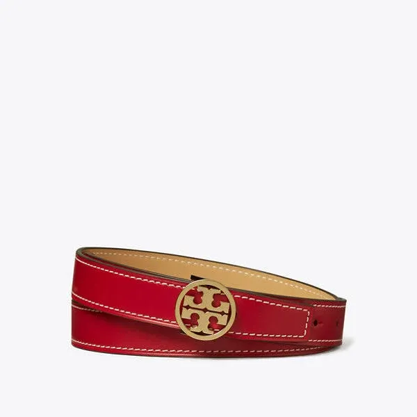 Tory Burch Logo Reversible Leather Belt