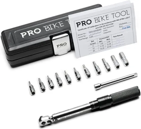 PRO Bike Tool 1/4 Inch Drive Torque Wrench Set