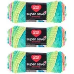 Red Heart Super Saver Yarn-Retro Stripe (Pack Of 3)