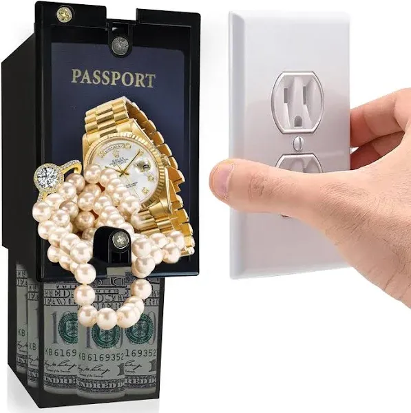 Wall Outlet Safe - Hidden Diversion Safe (Simple Install, Magnetically Attaches 