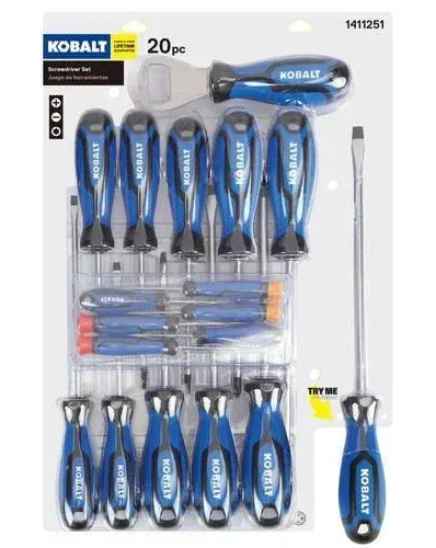 Kobalt Screwdrivers 20-Piece Plastic Handle Magnetic Screwdriver Set