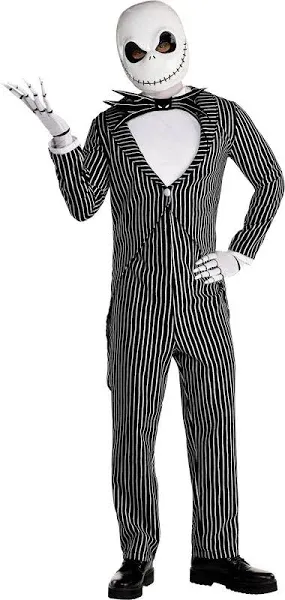 Party City Adult Deluxe Jack Skellington Costume, Standard, Multicolor