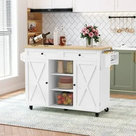 HLR 51.7 inch Folding Kitchen Island