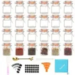 Homelike Style 3.4 oz Small Glass Spice Jars