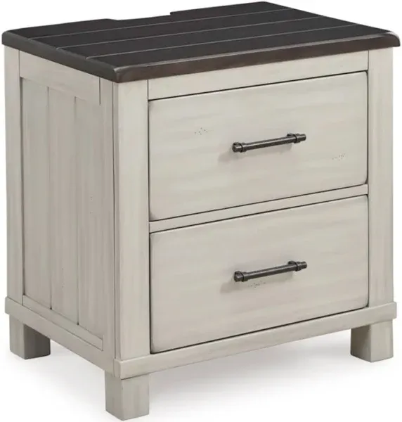 Darborn - Gray / Brown - Two Drawer Night Stand