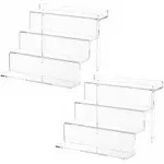 NIUBEE Acrylic Riser Display Shelf, Clear Display Stand for Amiibo Funko POP Fig