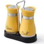 Salt and Pepper Shakers Set, Salt Containers for Gifts, Kitchen Decor with Stain