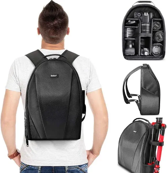 Vivitar SLR Waterproof Camera Laptop Backpack Rucksack Shoulder Bag Multipurpose