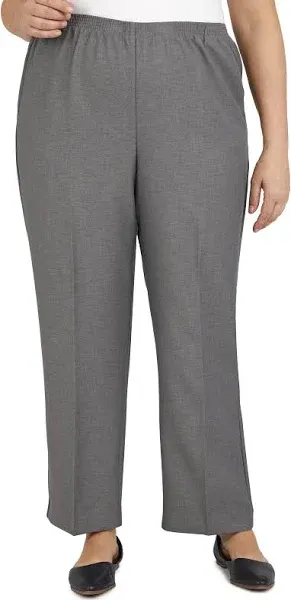 Alfred Dunner Womens Straight Pull-On Pants