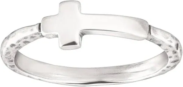 Silpada Simplex Cross Horizontal Cross Textured Ring