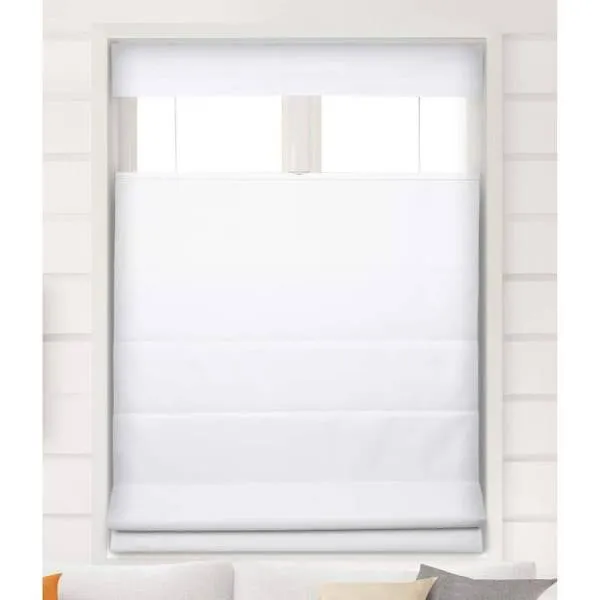 Arlo Blinds White Top Down Bottom Up Room Darkening Roman Shades - 34"W x 60"H