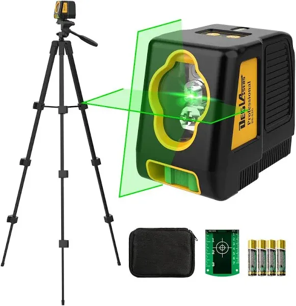 Laser Level with Tripod,100Ft Green Cross Line Self Leveling laser level,Dual...