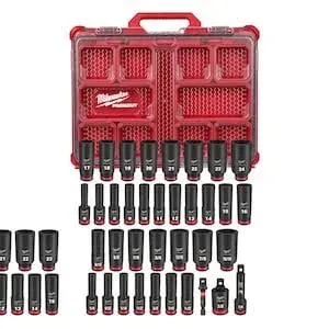 Milwaukee Shockwave Impact Duty Packout 3/8" Drive Deep Socket Set (49-66-6805)