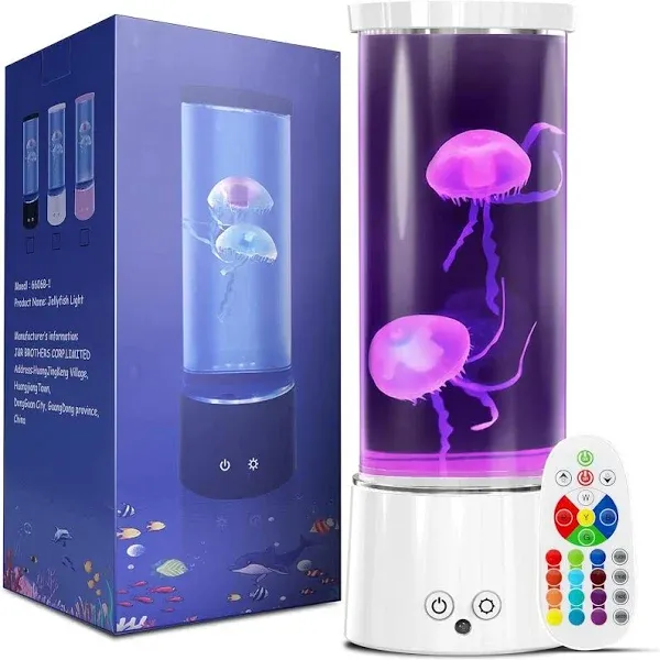 Jellyfish Lamp Jellyfish Night Aquarium Tank Night Light 17 Color Changing Modes