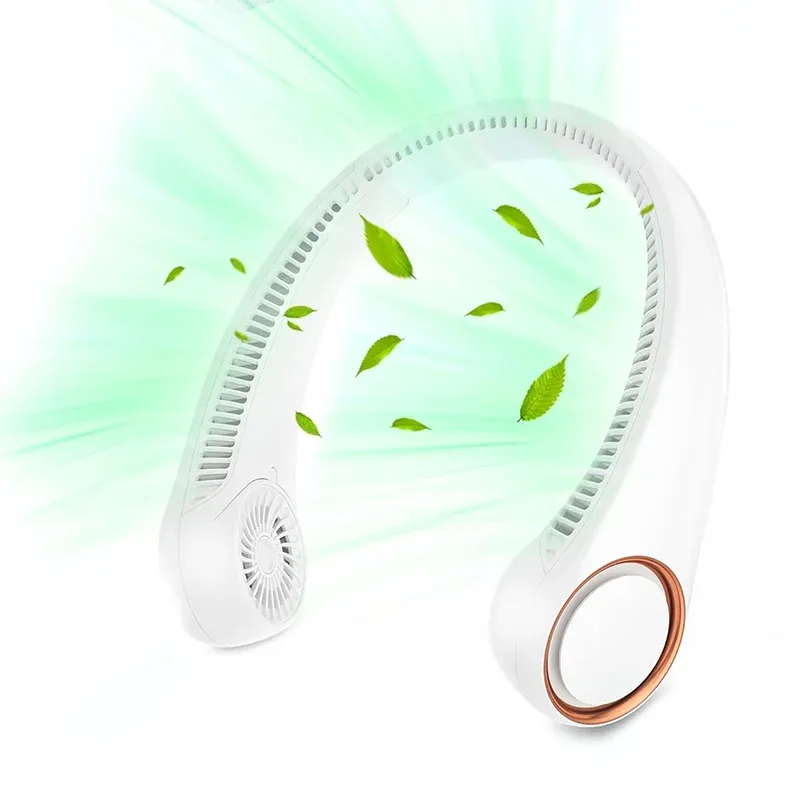 PenKou Personal Bladeless Fan - Green Camouflage, 3-16 Running Hours, 4000mAh Battery, 72 Wind Outlets, 60pcs Twin-Turbine Fan Blades, 3 Speeds, 360