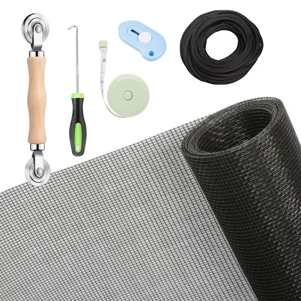 Window Screen Replacement,48<wbr/>&#034;x118&#034; Repair Kit for window &amp; Patio... 