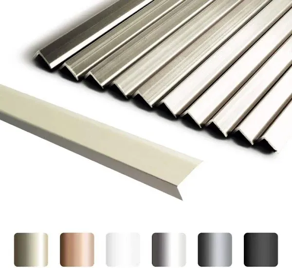 10-Pack 12 Inch Peel and Stick Aluminum Tile Trim, Decorative Kitchen Backspl...