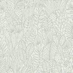 Tropical Leaves Sketch Peel & Stick Wallpaper in Beige - RoomMates