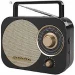 Studebaker SB2000B Retro Portable AM/FM Radio - Speaker (Black)