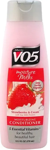 Alberto VO5 Strawberries & Cream Moisturizing Conditioner, for All Hair Types, 16.9 fl oz