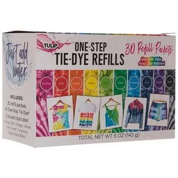 One-Step Tie-Dye Kit Refills 30 Pack Rainbow Tie Dye