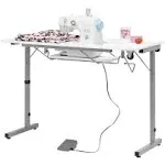 Sew Ready Rollaway II Portable Sewing Table Silver / White