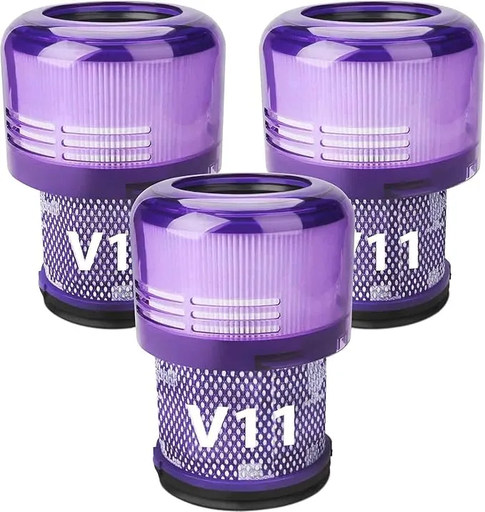 3Pack V11 Vacuum Filters Replacement for Dyson V11 Animal, V11 Torque Drive,V11 Extra, V15 Detect Cordless Vacuum Cleaner Filter,For Dyson V15s Detect Submarine, Compare to Part # 970013-02