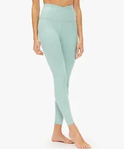 Beyond Yoga At Your Leisure High Waisted Midi Legging - Cloud Gray Heather