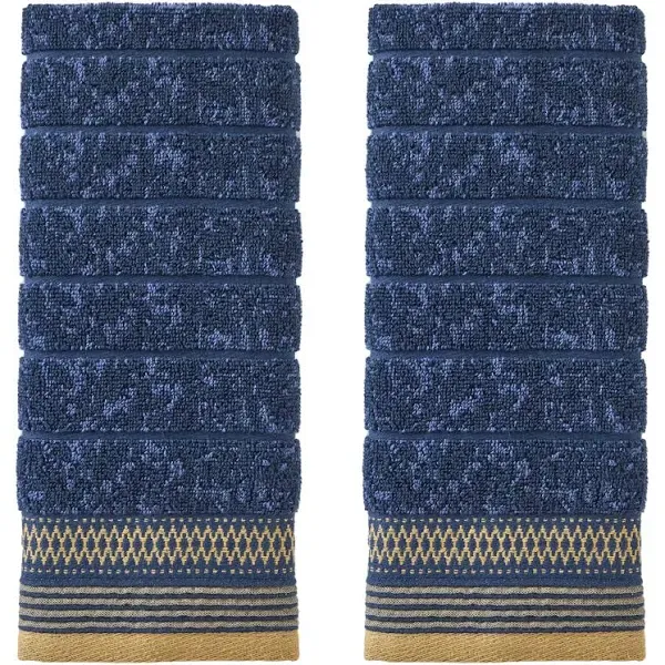 Juxtapose 2-Piece Hand Towel Set, Ink