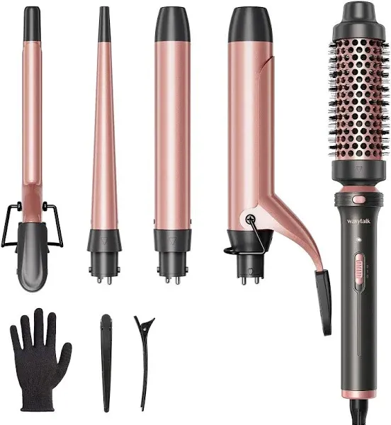 Adrinfly 5-in-1 Ceramic Curling Iron Set